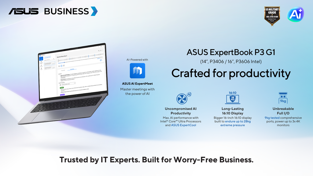 P3-G1-KV-1024x576 ASUS ExpertBook P Series Now Available in Malaysia, Offering Enterprise-Grade AI Business Laptops for All